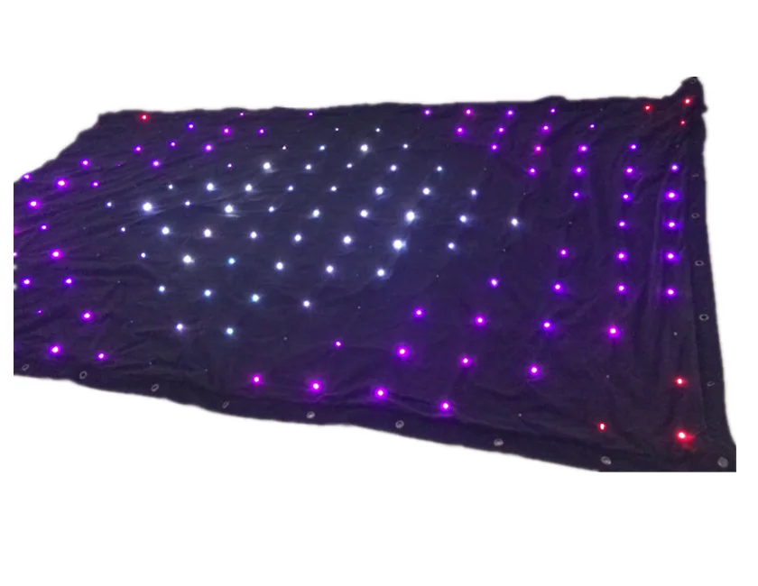 LED Star Video Cloth DMX512 Sound Control DJ Light Led Star Cloth Wedding Events Party Backdrop