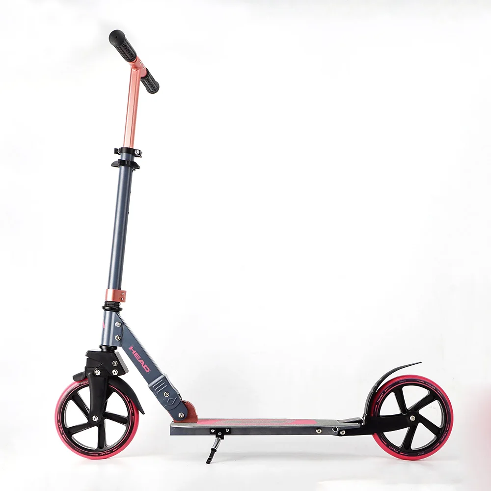 2 Wheel Adult Foot Scooter Kick Scooter Folding Height Adjustable Adult Urban Stunt Scooter With Handbrake
