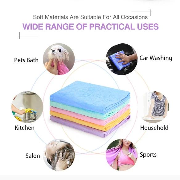 wholesale grade car wash towel cleaning drying microfibre car pva natural chamois fabric towel super absorbent deerskin cloth