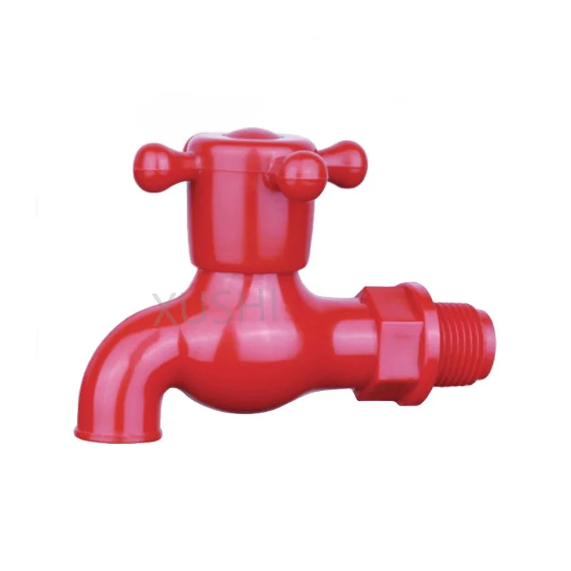 Plastic pvc bibcock virgin materials 1/2 size 3/4 size cross handle compact water tank tap