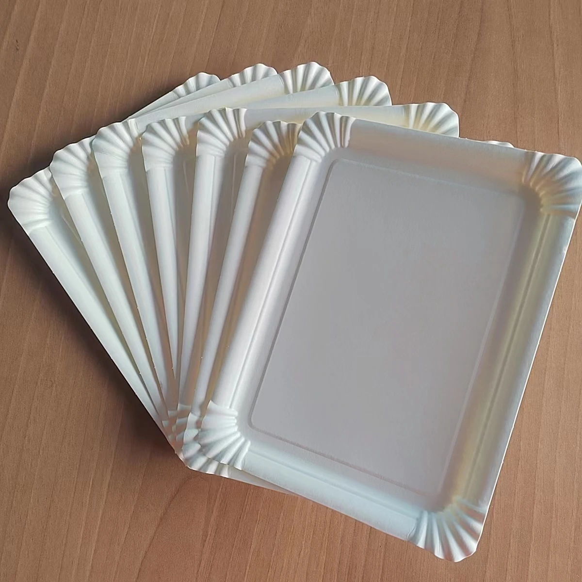 Paper Plate Cheap Eco-friendly 100% Compostable rectangle Paper Plates for Cakes Dessert