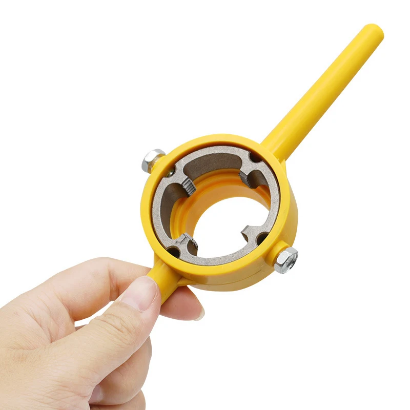 6Pcs Thread Maker Tool Kit Pipe Threader Plumbing Manual Hand Tool Circular Die Set for Plastic Pipe