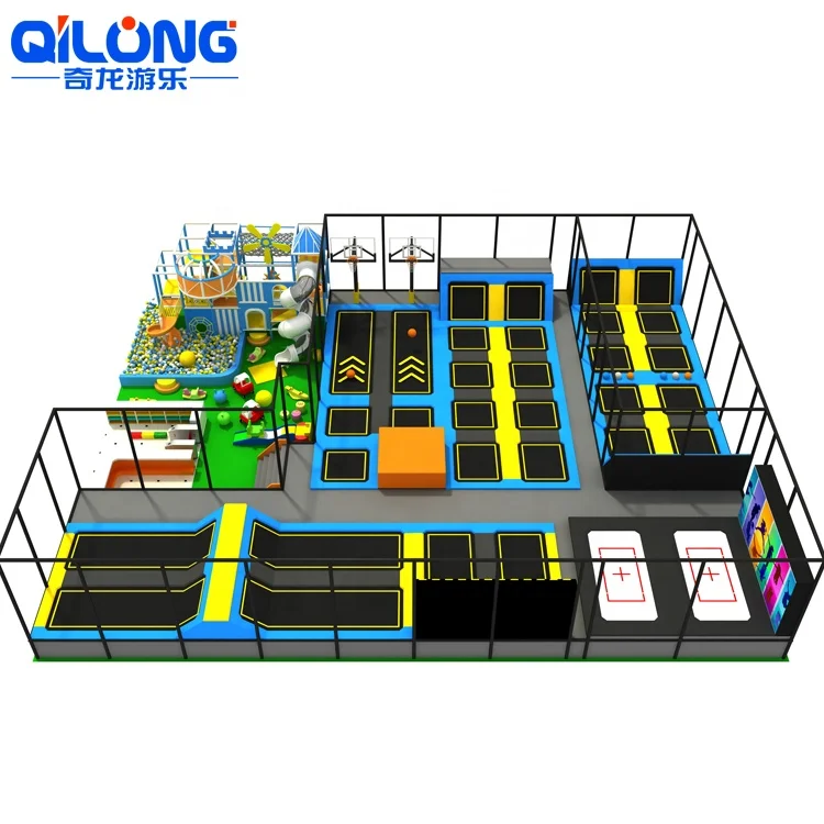 QILONG хорошее качество профессиональный новый дизайн Батутный парк Крытый