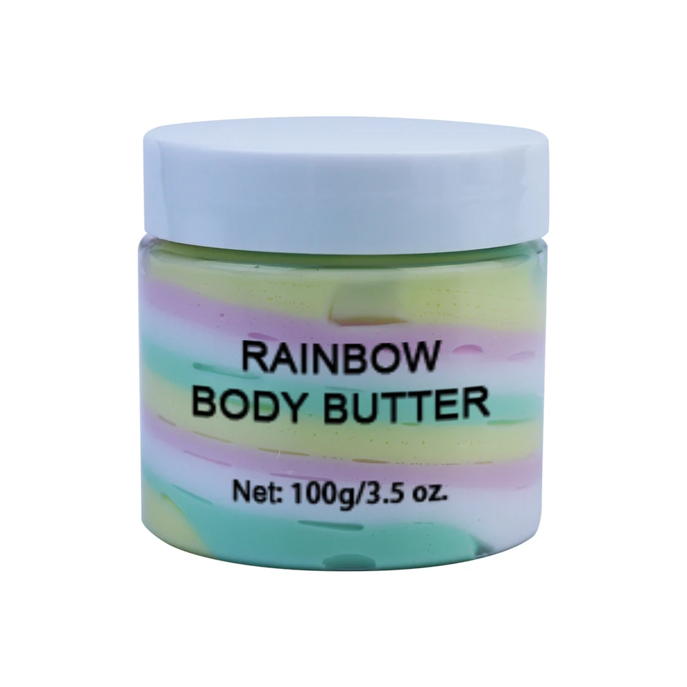 Private Label Custom body butter Shea Butter Moisturizing Body Lotion Rainbow whitening body lotion