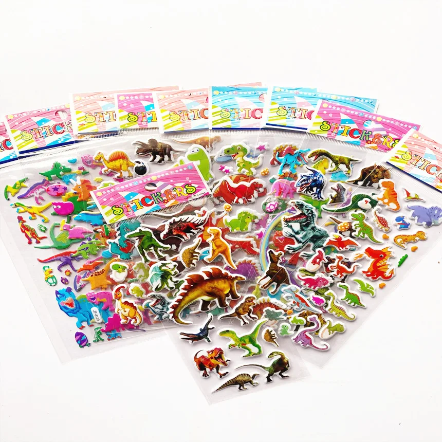 Custom OEM adhesive cartoon 3D puffy sticker