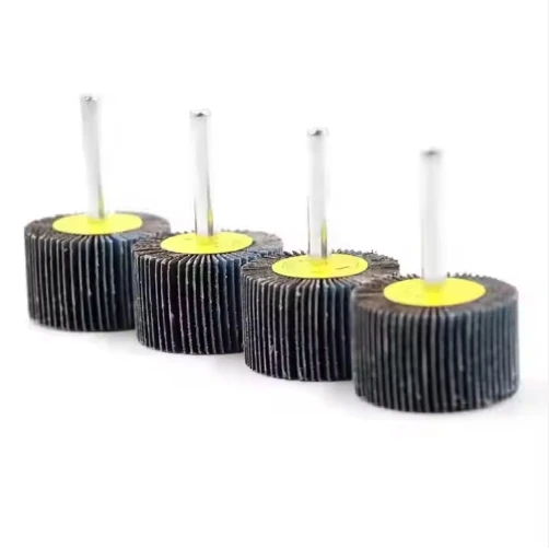 AutoErizo 80*40*6mm Abrasive Mounted Flap Wheel with Shaft Aluminum Oxide Sanding Flap Wheel Metal Polishing Buffing