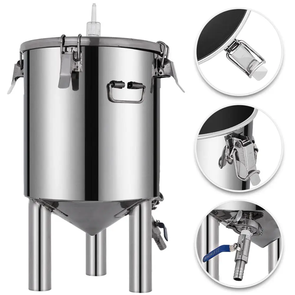 30L Stainless Steel 304  Brew Bucket Beer Fermentor 7.5 Gallon beer bottle Fermentor Tank