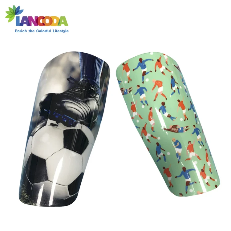 Large Size Customized Sublimation Printing Shin Pads Leg Guards by 3D Vacuum Machine