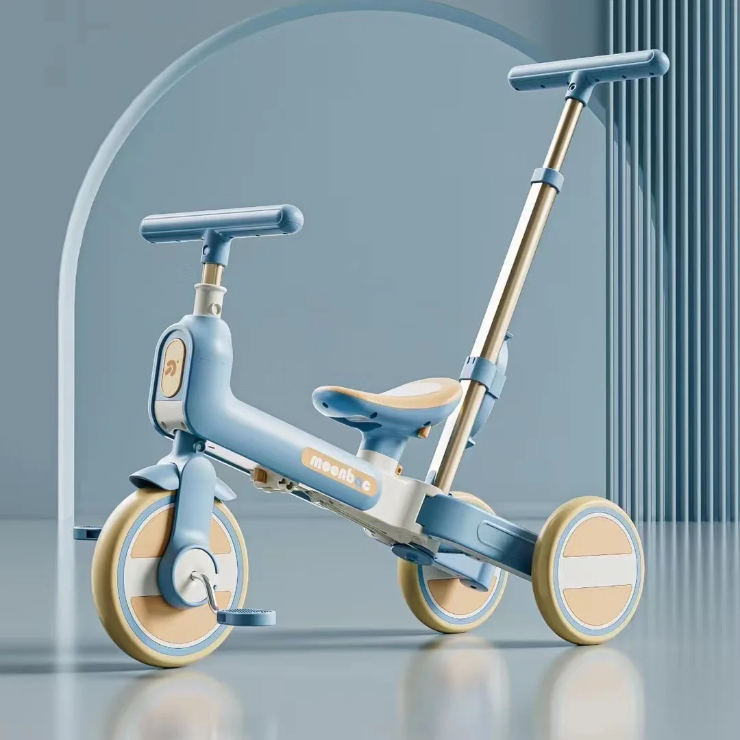 China direct factory 3 in1 folding baby tricycle kids walking push trike baby kids mini balance 3 wheel bike
