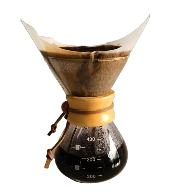 Wholesale cup coffee filter cone dripper set with stainless steel double wall glass coffee cup