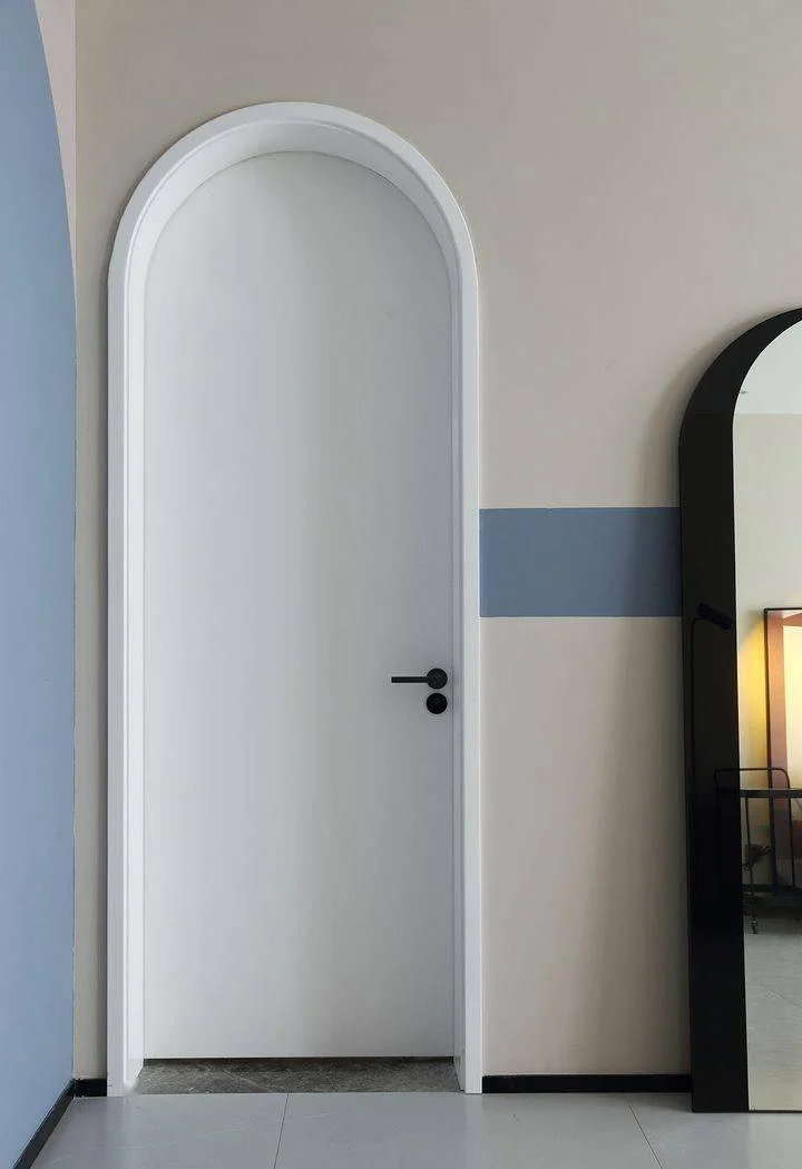 American luxury round top single door indoor arched door round top doors for houses