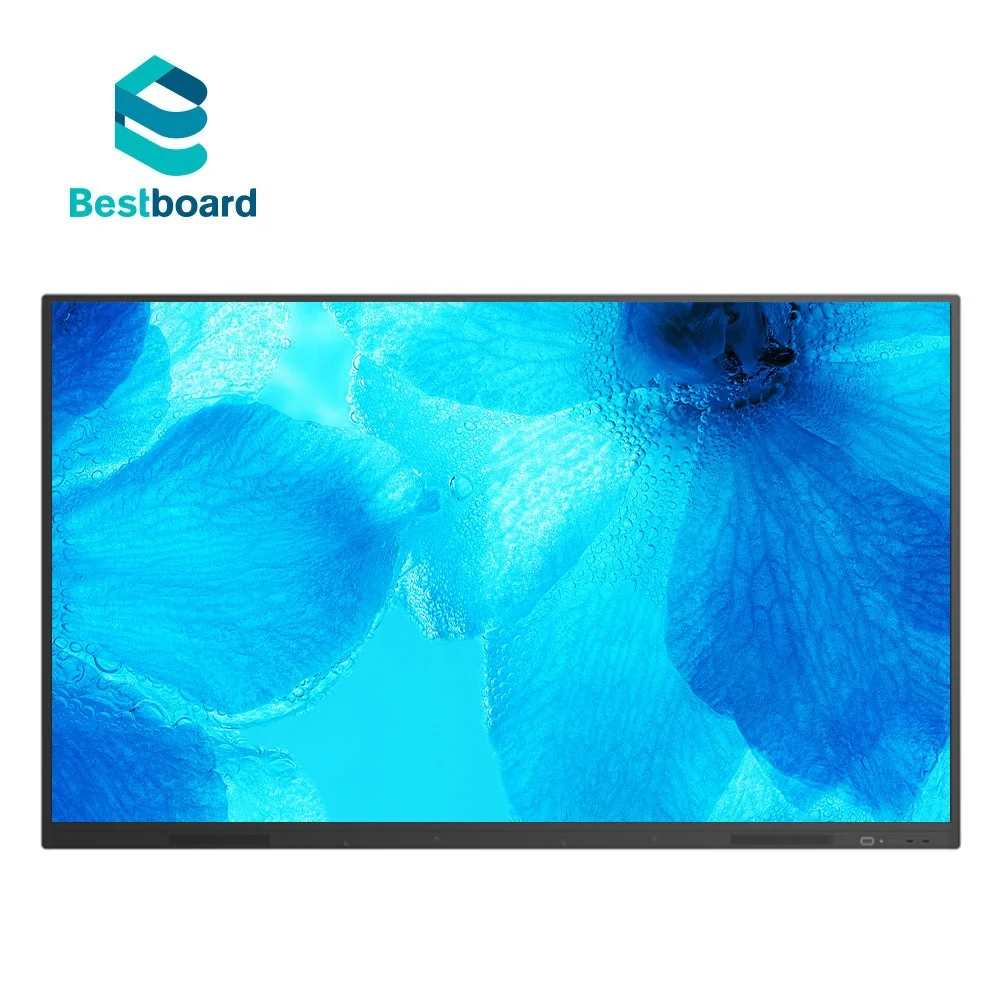 
Touch Screen Interactive Whiteboard Wifi Connected Digital Whiteboard 55 65 75 86 98 110 Inch Android 9.0 IR Touch Recognition 