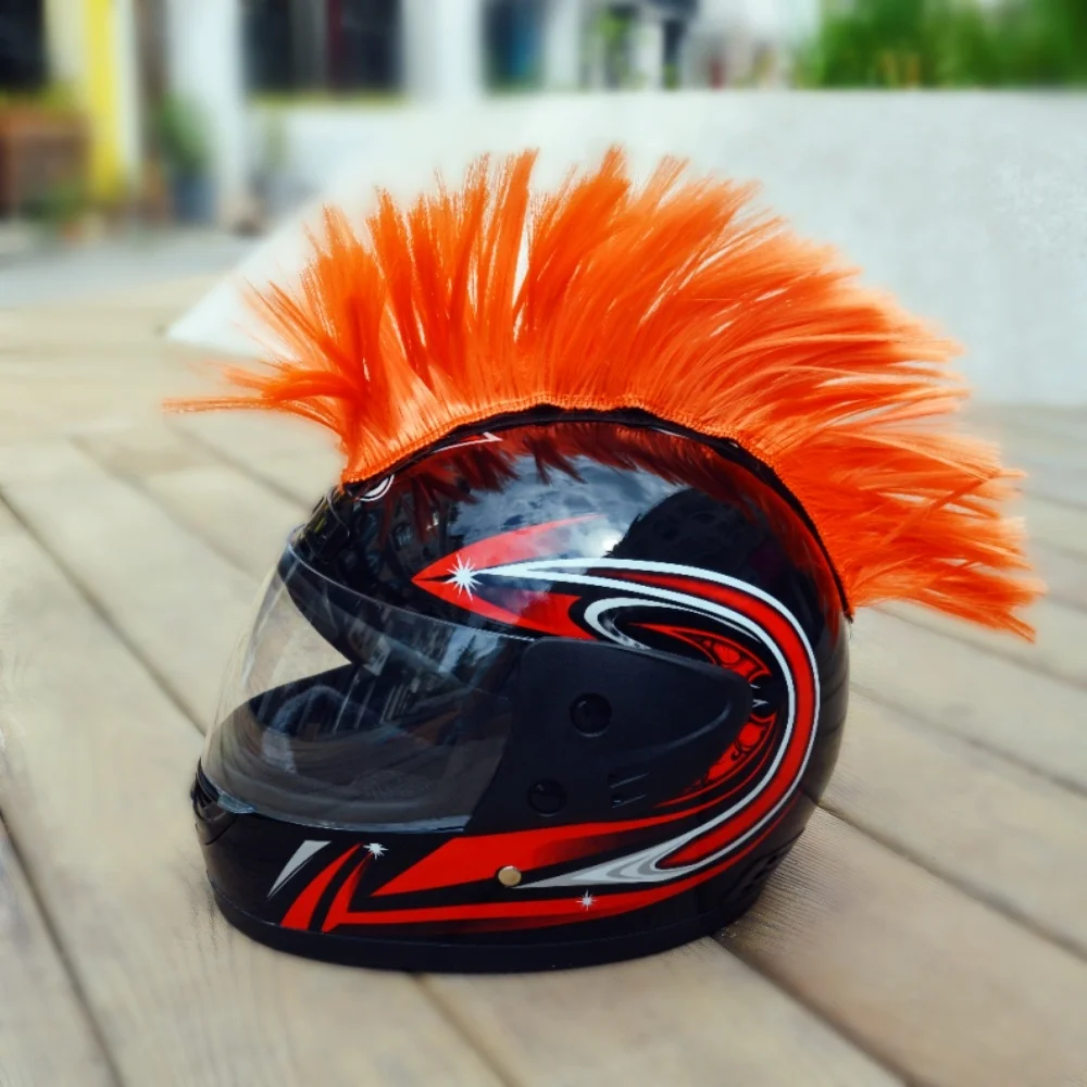 New Style Motorcycle Accessories Helmets Motorcycle Helmet Ornament Feather Activity prop Wig Hairpiece Cockscomb Rooster