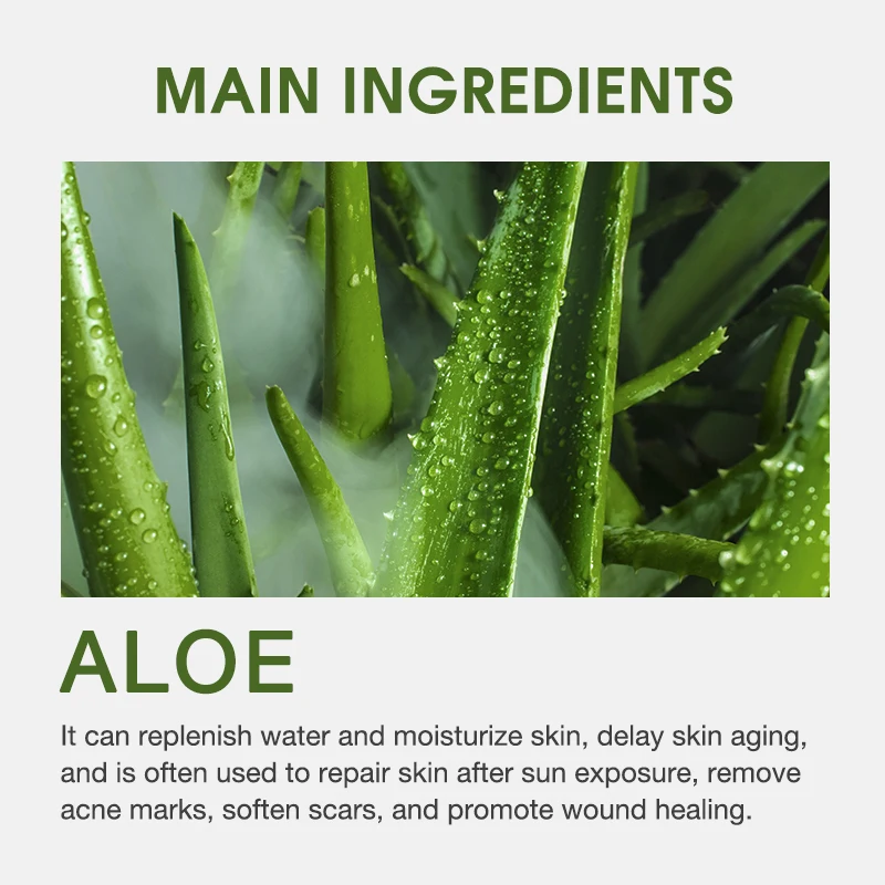 Organic Aloe Vera Gel With 100% Pure Aloe Paraben-Free Moisturizer Soothing and Natural Aloe Vera Gel Private Label