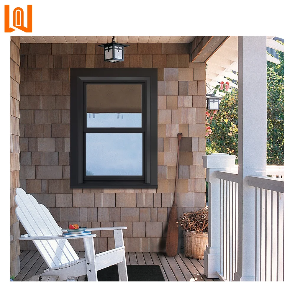 Aluminum Smart Electric Single Hung Glass Window Installation Energy Efficient Single Hung Window