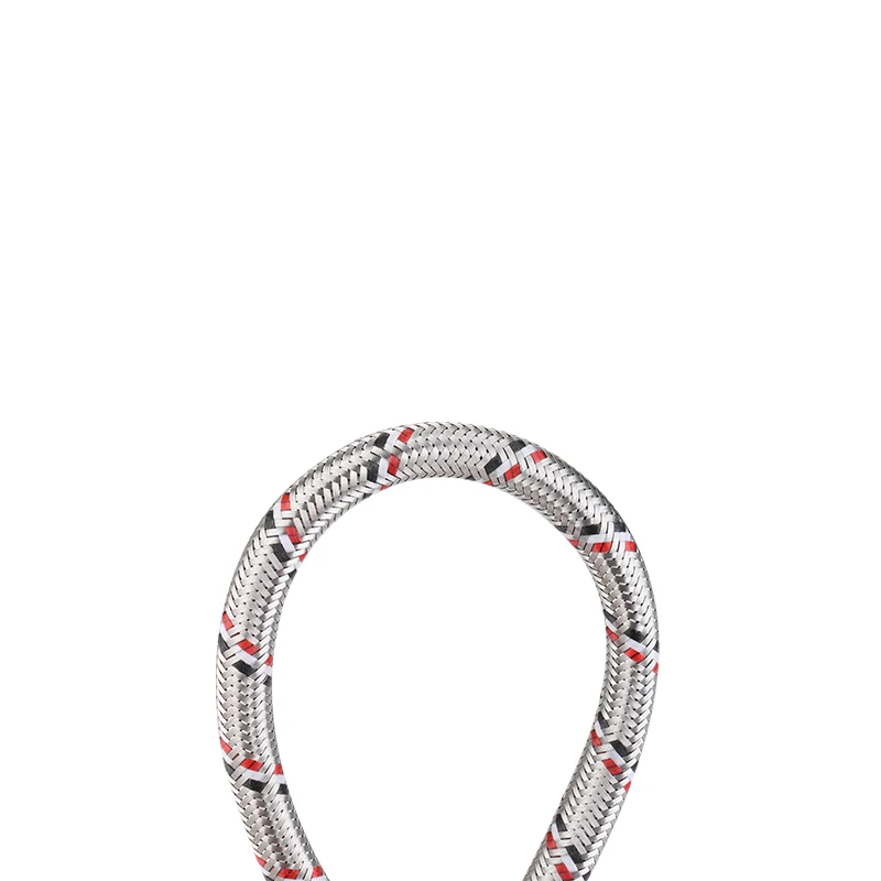 High Pressure Metal Stainless Steel Braided Flexible Hose for Fuel Hose Oil Gas Line Black and White Outer Wire