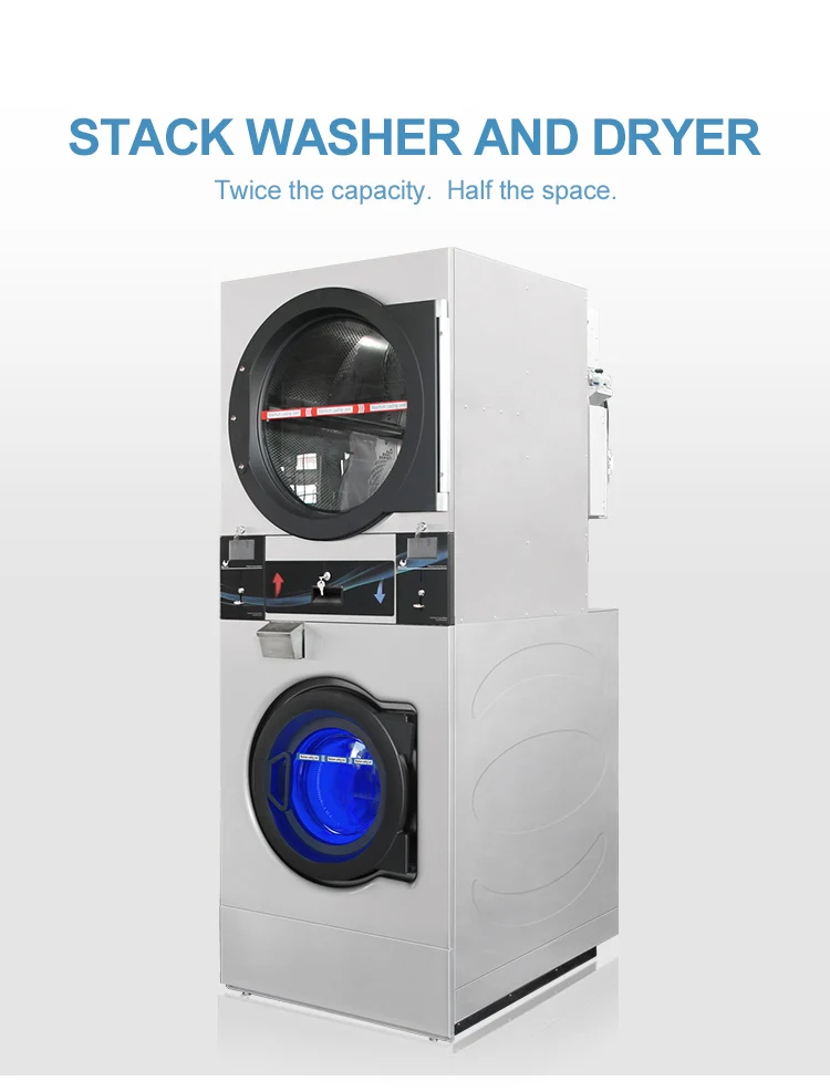 High-Quality Factory Direct Wholesale Automatic Washer Machine With Dryer Clothes For Laundromat