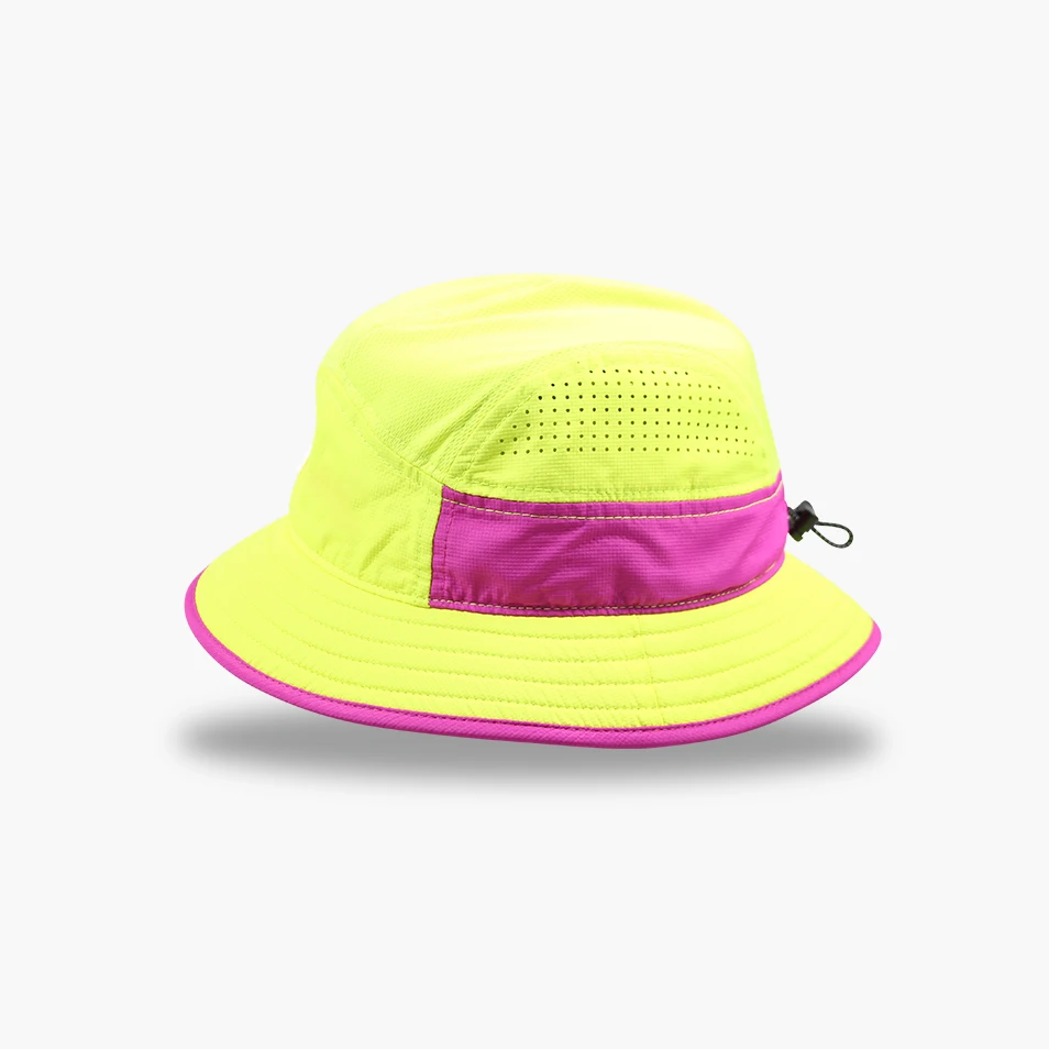 custom running hat 5 panel performance running hat camp cap B-SERIES RECYCLED POLYESTER running bucket hat with fasten cord