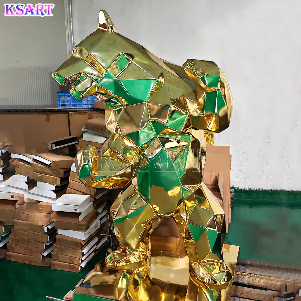 Tiger head ornaments props Museum exhibition custom tiger head sculpture glass fiber decoration resin crafts