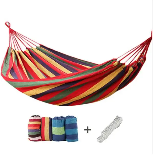 Newbility Portable Ultra Light Hanging Hammock Travel Outdoor Camping Swing Thick Canvas Bed Hammocks