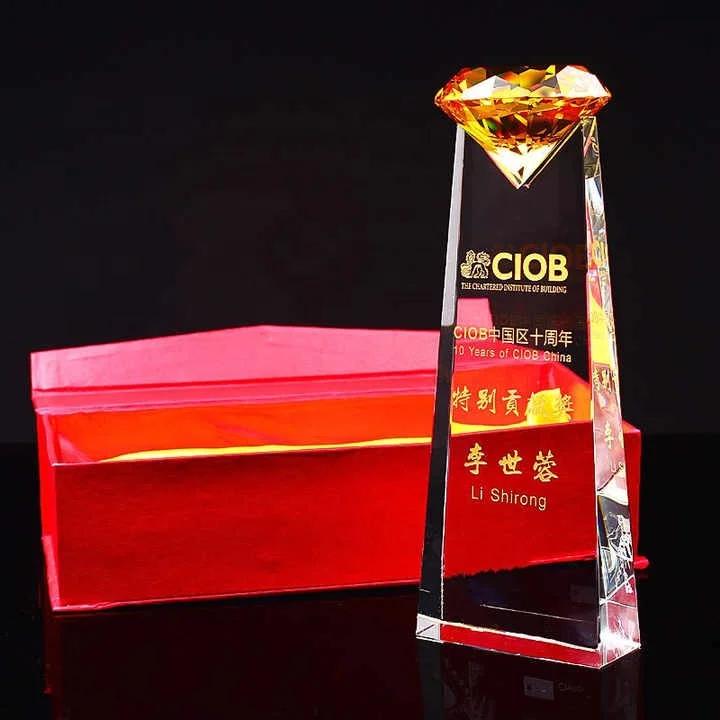 Cheap Wholesale simple square blank clear black design crystal glass trophy awards custom logo crystal trophy award