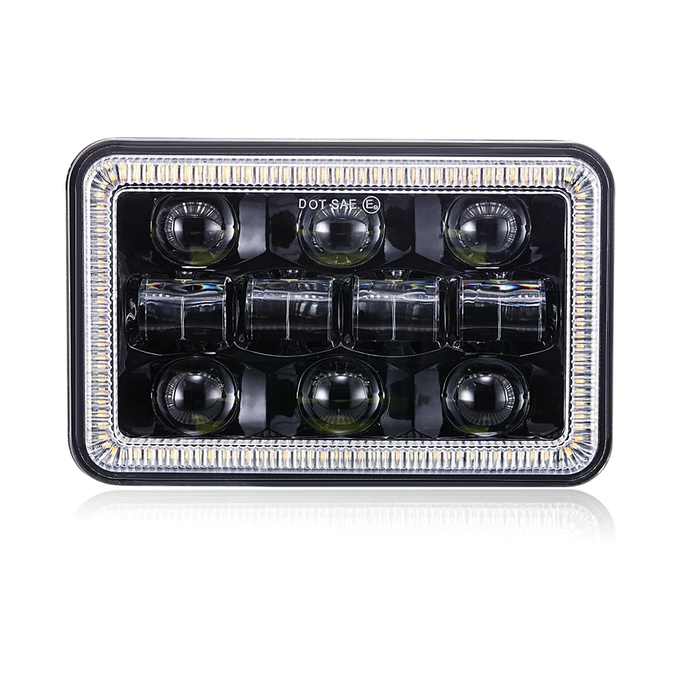 
Factory wholesales car led square headlight 4x6 inch square 45W 12V-32V LED TRUCK LIGHT LED WORK LIGHT with DRL 