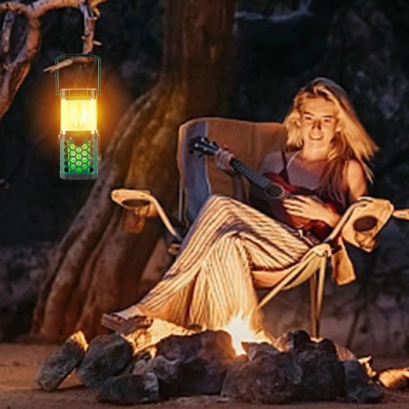 Rechargeable Type-C usb charging tent camping solar lantern Waterproof portable mosquito killer uv lamp emergency lanterns