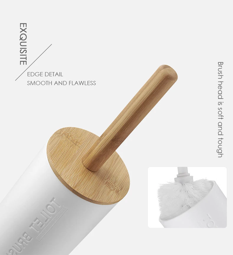 Bamboo Five-Piece Set Bathroom Toilet Brush Toothbrush Holder Gargle Cup Soap Holder Lotion Dispenser Bathroom Accessories