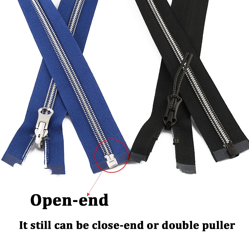 Custom hight quality plating colorful teeth 10# 5# nylon zipper coil for bags nylon zipper rolls