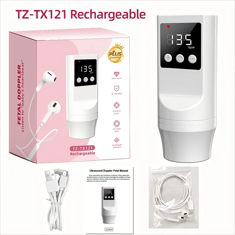 IFINE Beauty 2024 Rechargeable Fetal Heart Rate Monitor Good Price Pocket Fetal Device Baby Heart Rate Stethoscope Monitor