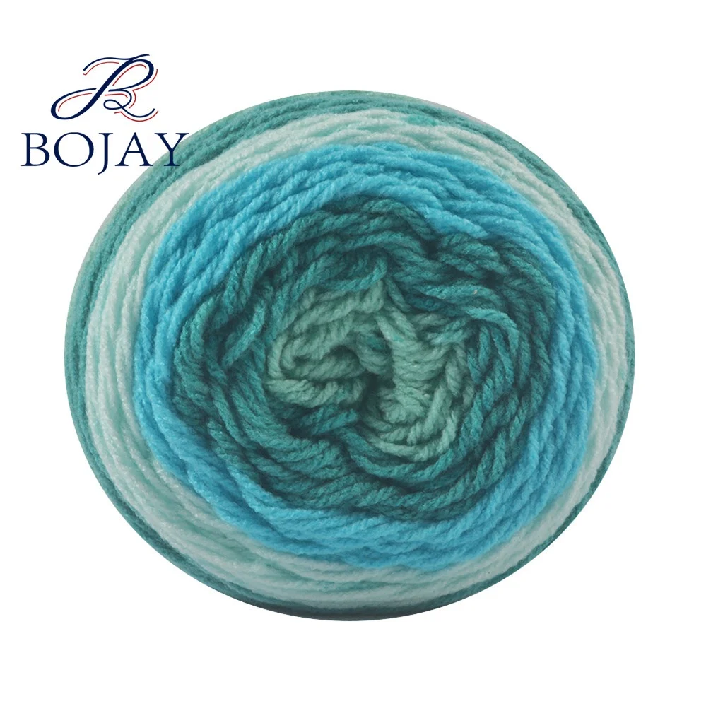Лидер продаж, вязаный шарф Bojay, необычная меланжевая пряжа для вязания крючком, 100% акриловая пряжа, розничная продажа, пряжа для вязания кексов