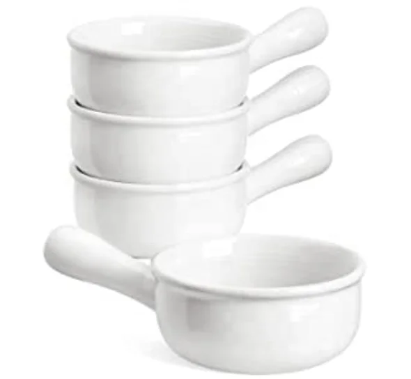 Customized french 15oz onion soup crocks ceramic soup bowls for soup/chili/beef stew