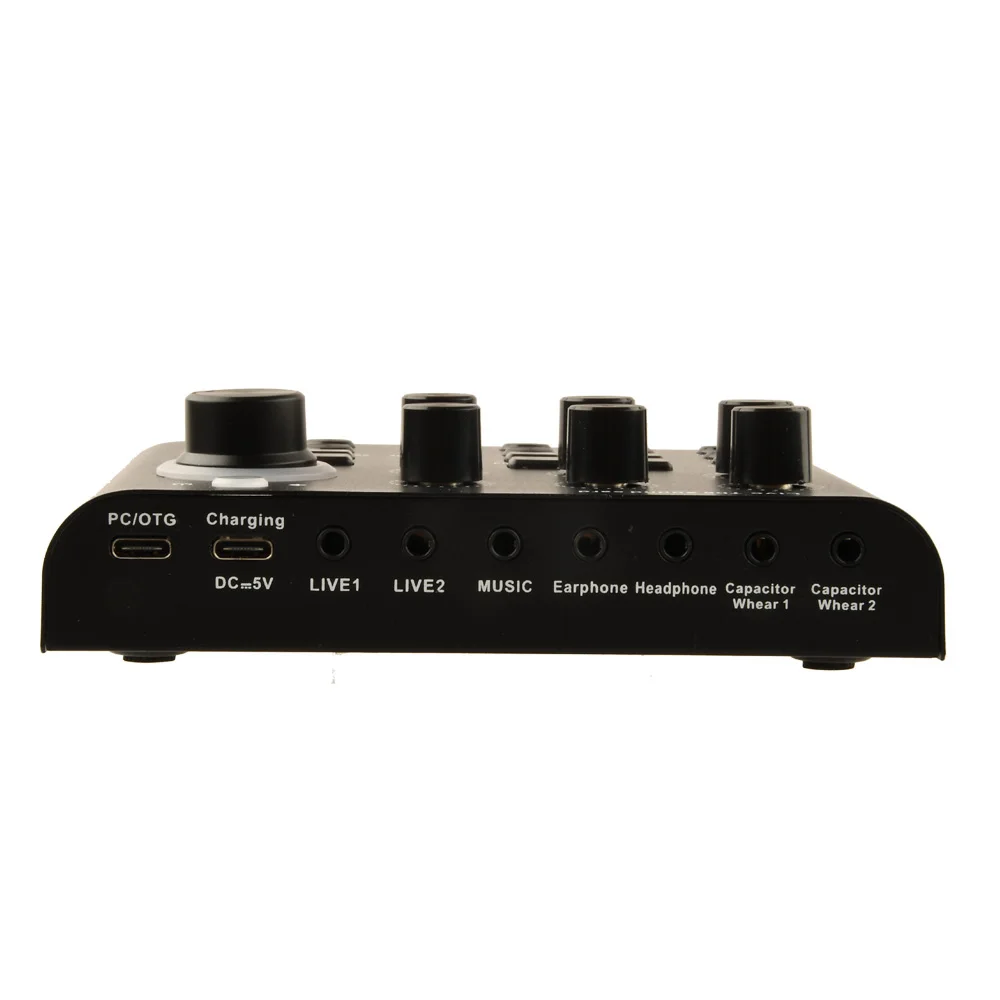 Hot Selling Studio Condenser Microphone Smart Noise Reduction V8P Sound Card For Game Live Audio Sound Cards & Mixers