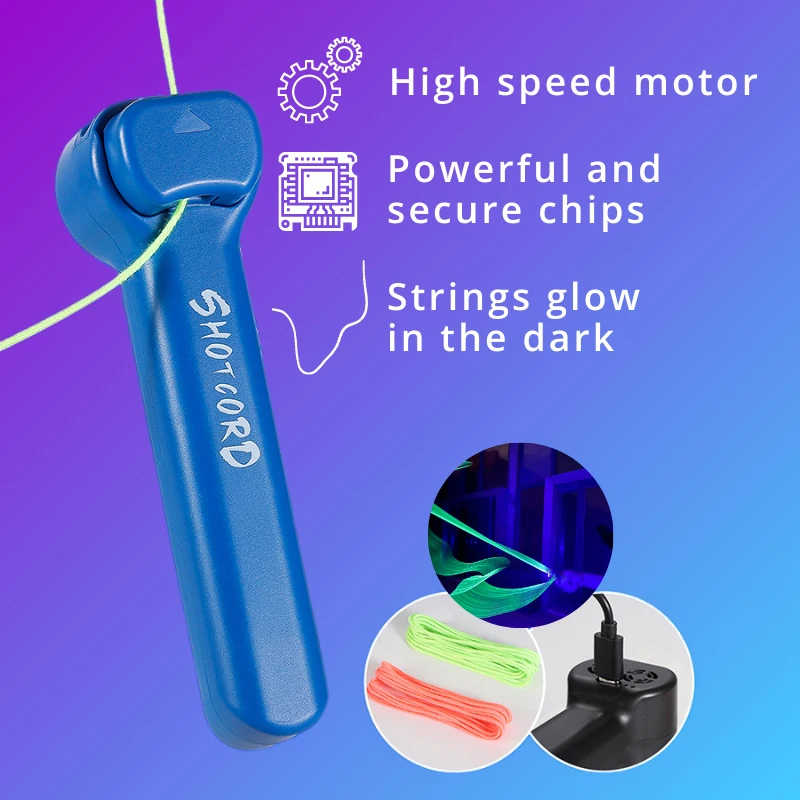 Manufactory Direct Loop Lasso Usb Rechargeable Rope Launcher Glow In The Dark Loop Lasso With Light