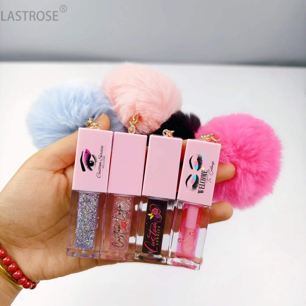 2024 New Design Plumper Flavoring Lip Oil Fruit Tint Glow Private Label Color Changing Lip Gloss Key Chain Lip Oils