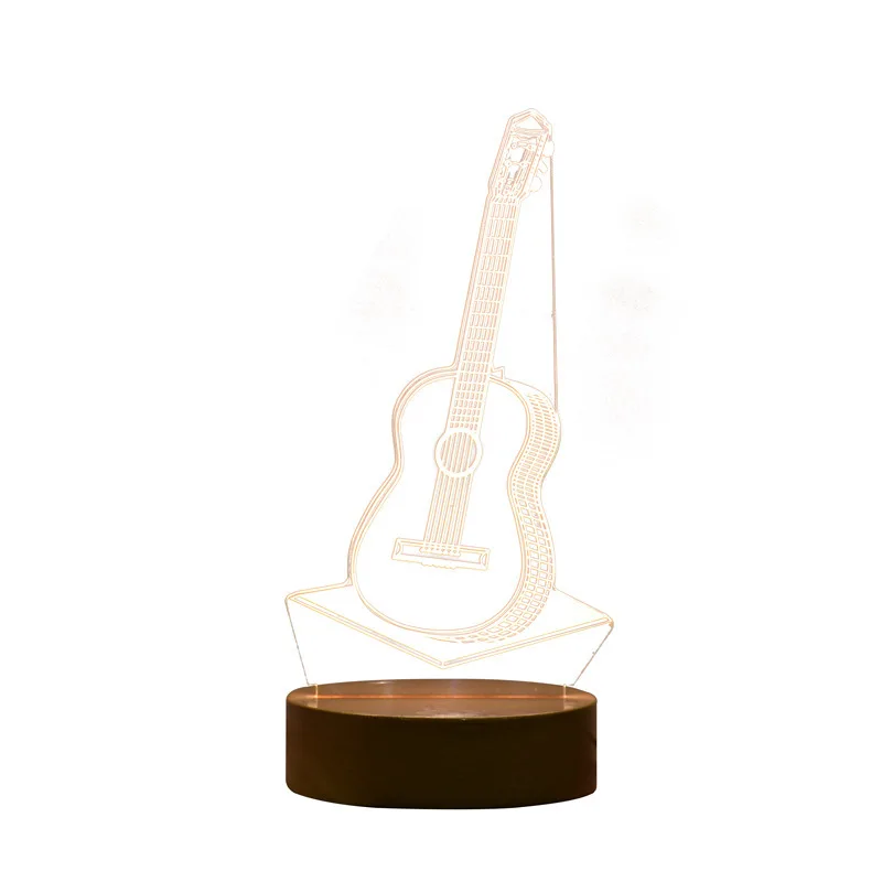 Christmas Promotion Gifts Custom 3D Creative Table Desk Lights Acrylic LED Illusion Night Lamp