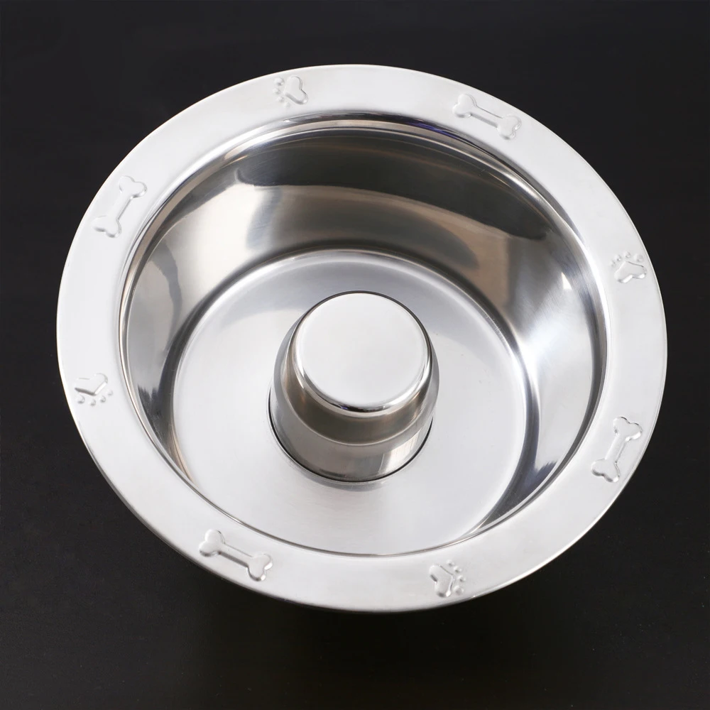 
Dishwasher Safe Standard Bowls Fit Elevated Feeders Stainless Steel Slow Feed Bowl 
