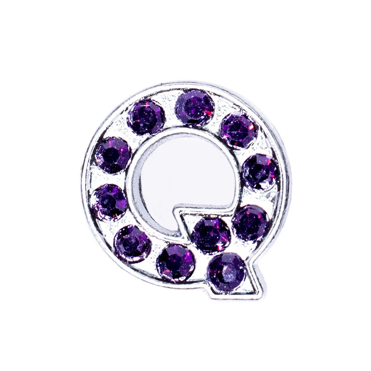 YN Rhinestone Letter Sliders Charm Alphabet Letter Alloy Charm with Slide Wristbands Set for DIY Craft Bracelet Jewelry Making