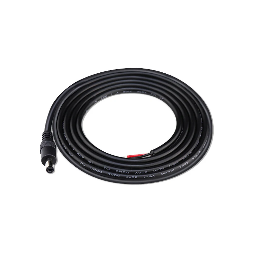 5.5 X 2.1mm DC Power Connector Jack Adapter Lead Cord 12V Cable DC 5.5 X 2.5 Female Male Extension External Plug Power Cord