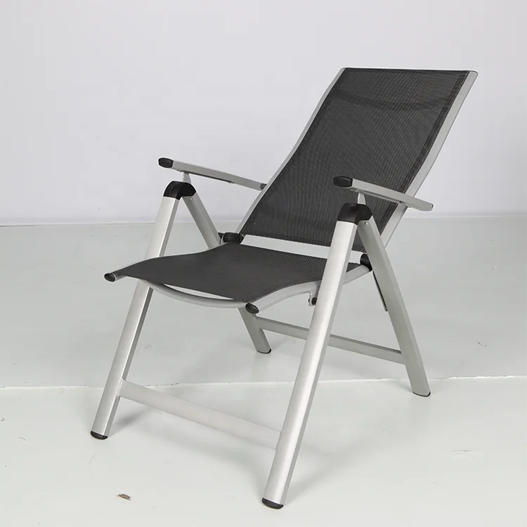 OUTDOOR GARDEN BISTRO ALUMINUM 6 POSITION ADJUSTABLE TESLIN FOLDING CHAIR