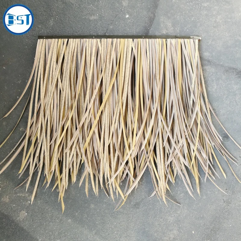 PVC PE fireproof artificial thatch plastic synthetic thatch roll water reed thatch