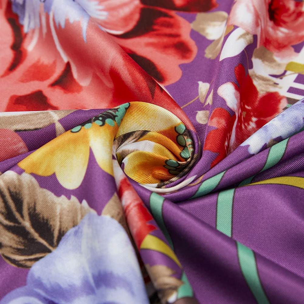 Personal Logo Printed Silky Satin  Scarf Custom  Scarf With Logo  Luxurious Headscarf