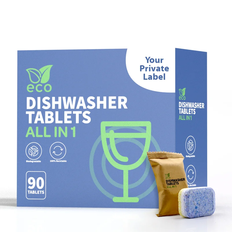 Power Dot Dishwasher Tablets 7 in 1 Functions with Enzyme Disposable Capsule for Removing All Dirt from Tableware
