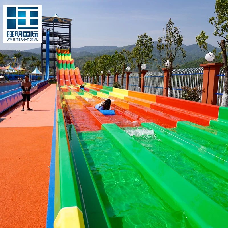 Resort Hotel Aqua Park Water Slide Rainbow Racing Mat Water Slide