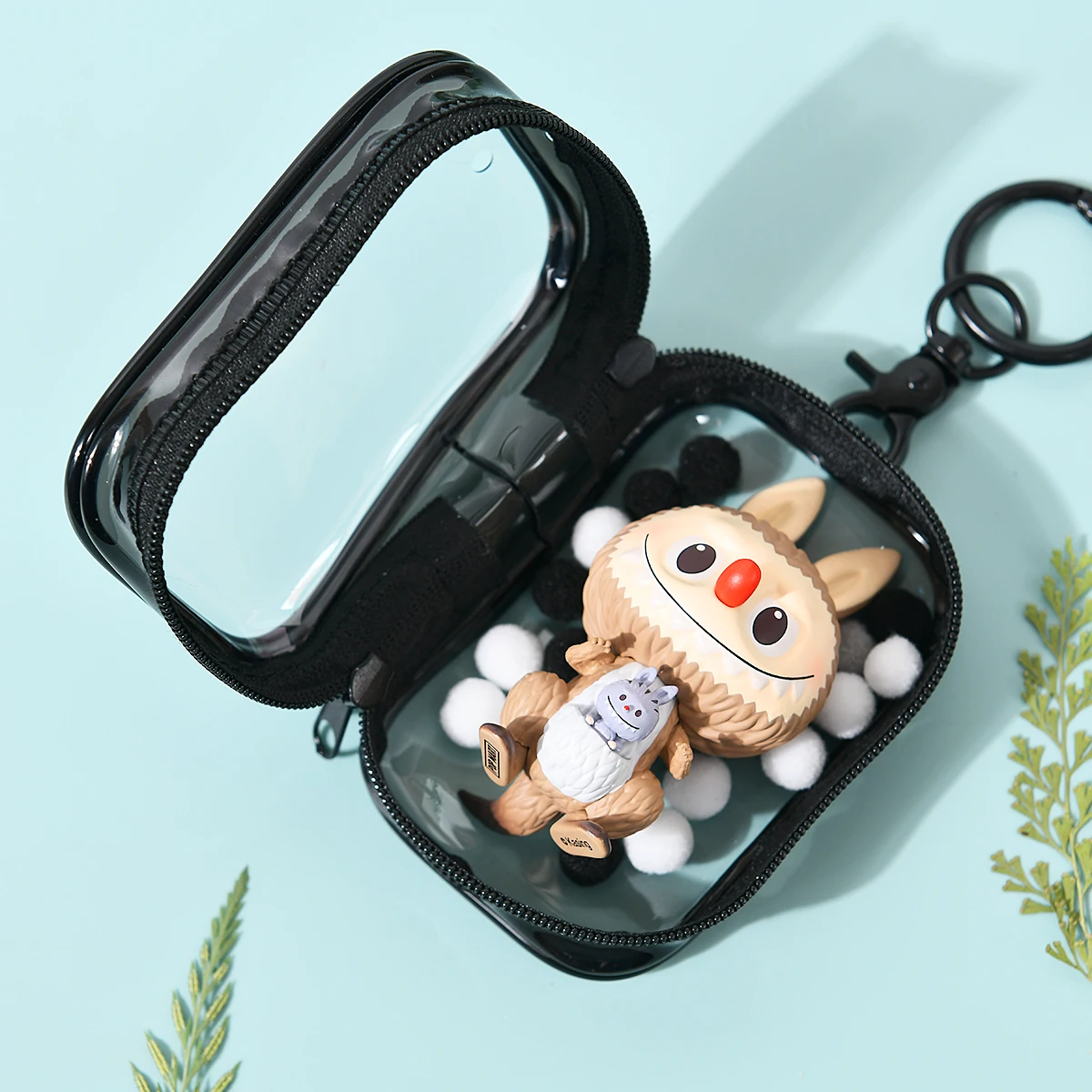 Transparent PVC Doll Display Storage Bag for Mobile Phone Chargers and Headphones Makeup Bag Figure