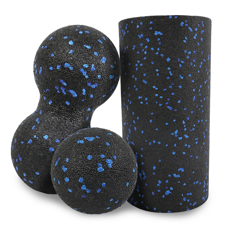 Comfortable and soft High Density 3 in 1 sport Yoga hollow foam roller set with Peanut Ball