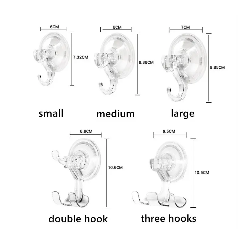 Multifunction Vacuum Suction Cup Double Hooks Heavy Duty Suction Cup With Hook