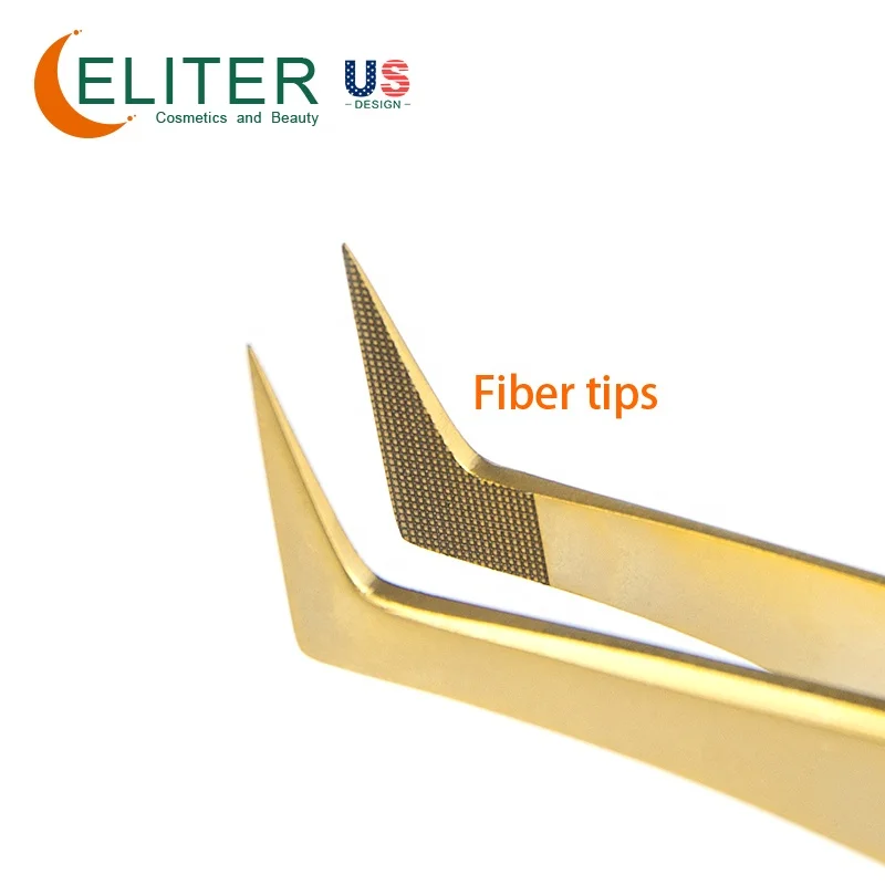 ELITER Hot Sell Private Label Lash Tweezers Lash Extension Tweezers Custom Private Label Lash Tweezers