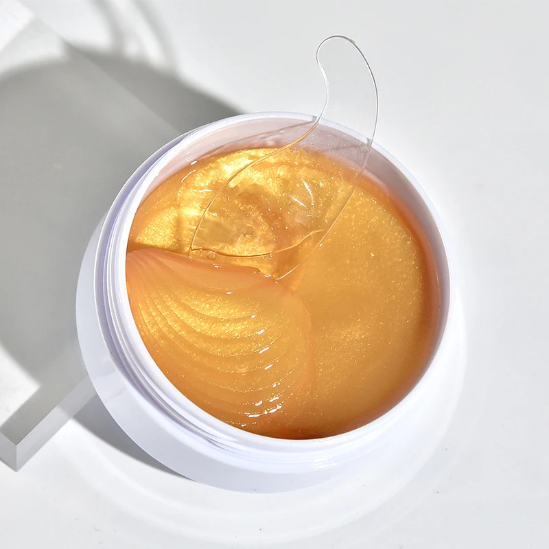OEM ODM Wholesale Collagen 24K Gold Eye Mask Skin care Yellow Collagen Plant Essence Gel Pad Eye mask