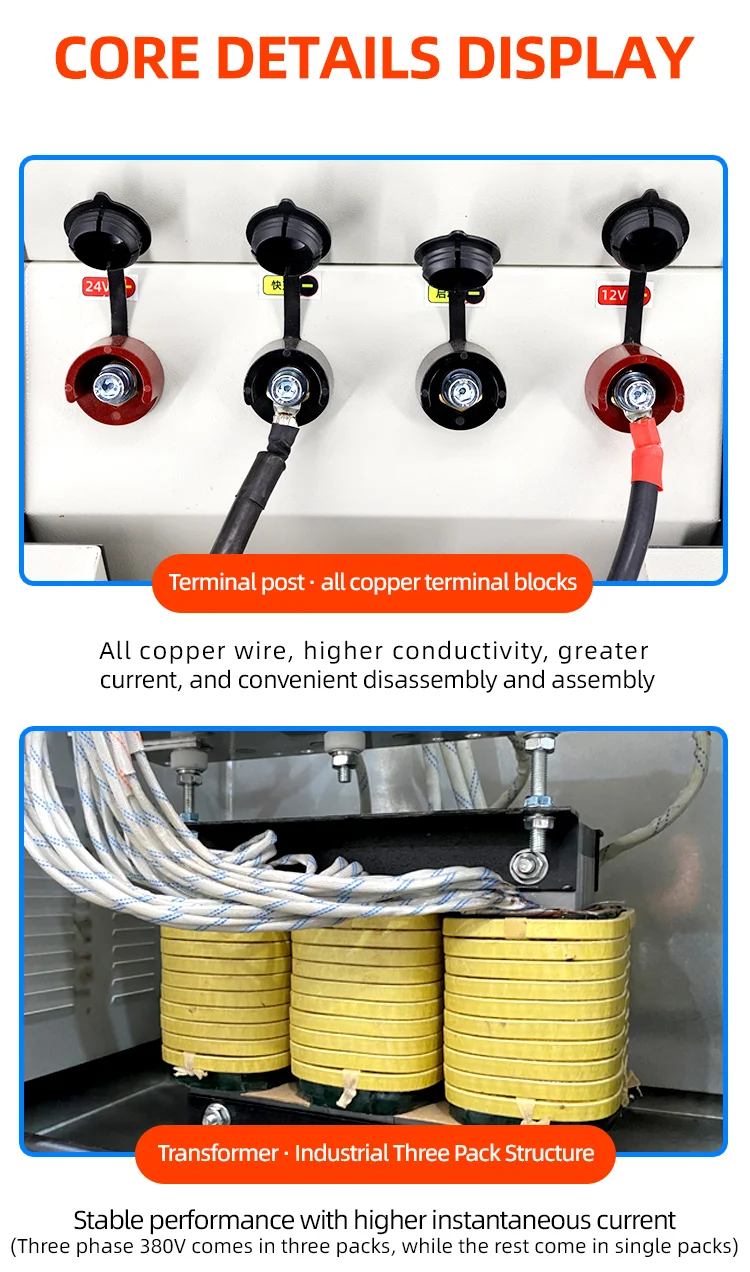 9000A 220V intelligent copper core car battery charger 12v 24v fast battery charging